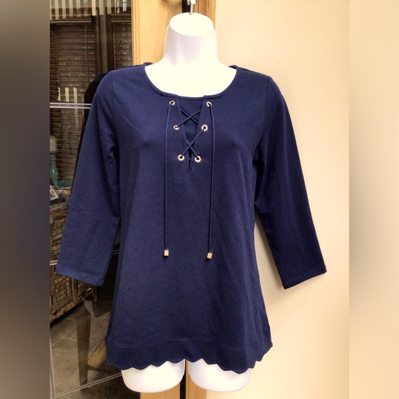 Ann Klein ladies nautical top. NWOT. - Picture 1 of 6